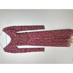 VTG Women’s S 80s Milkmaid Maxi Dress Medieval Smocked Front Puff Sleeves